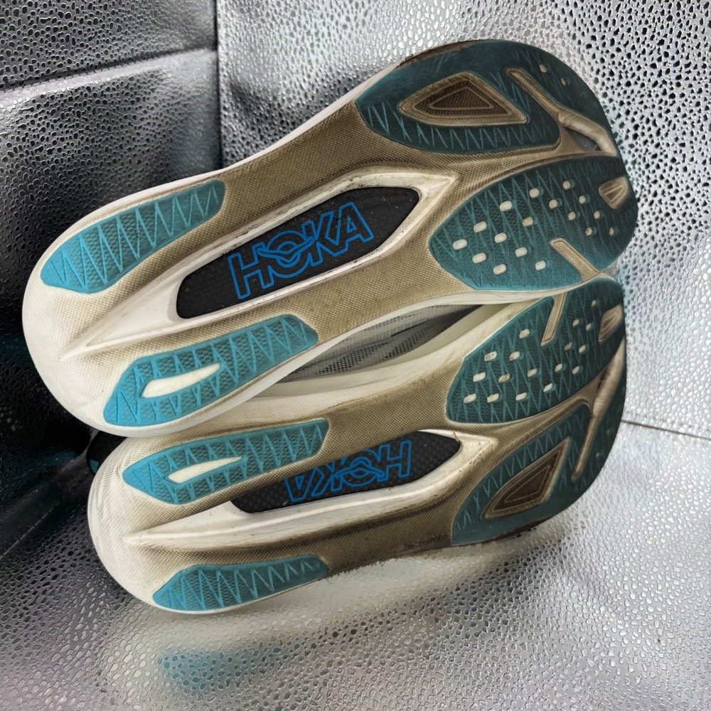 Hoka One One Rocket X 2 White Black Blue Running Shoes 1127734 WBLC Mens 10 W 11 - Picture 7 of 7